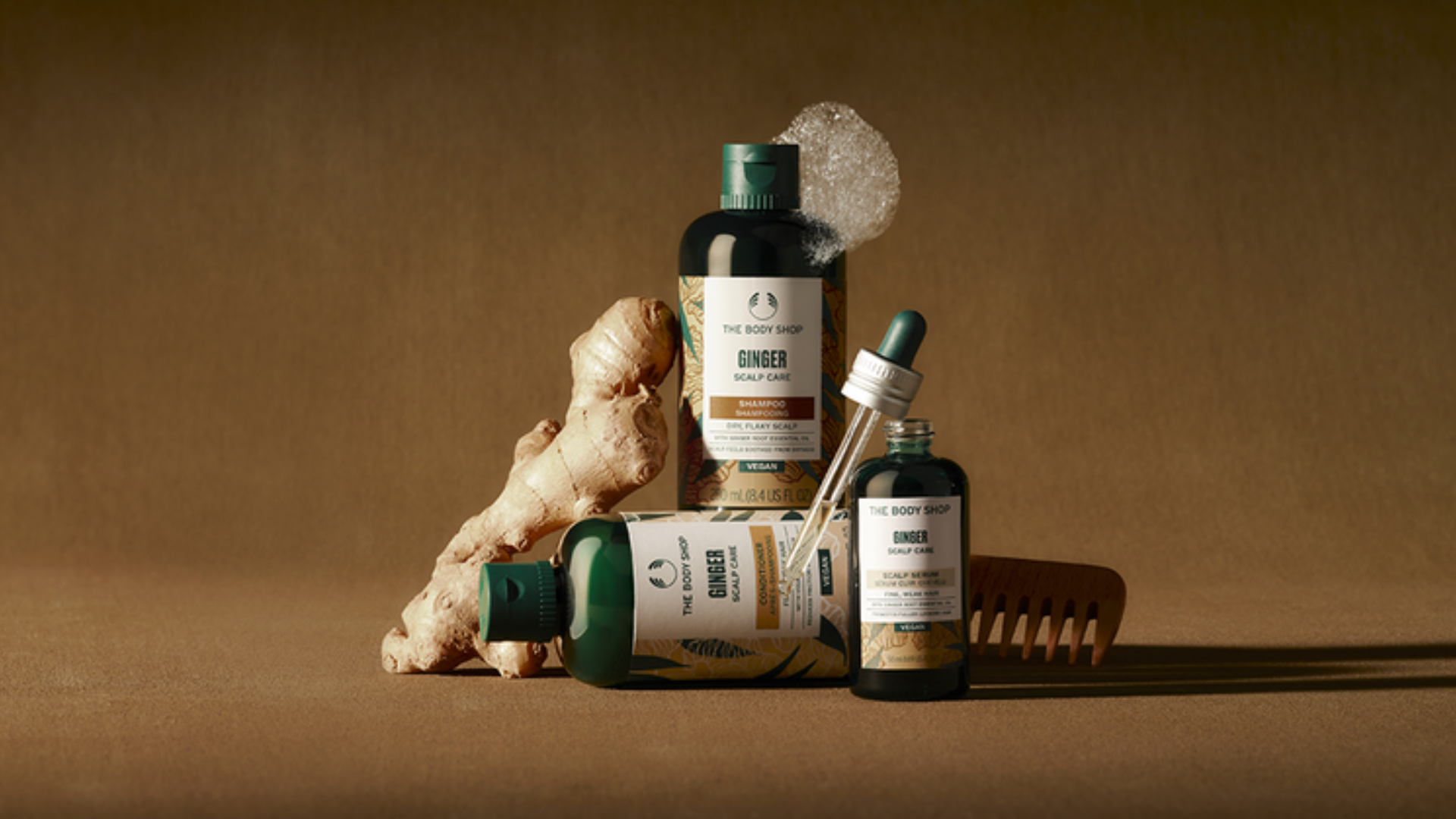 მშრალი, ქერტლიანი სკალპი → ჯინჯერის ხაზი